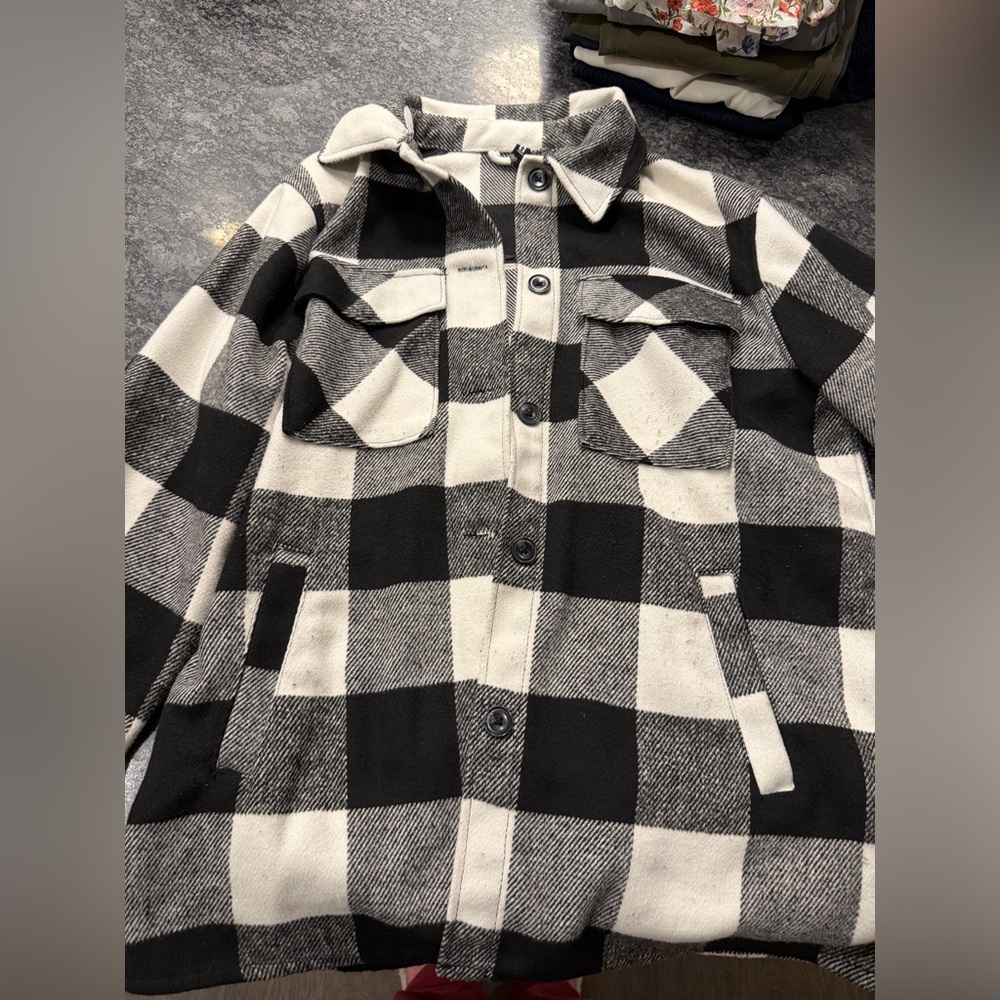 H&M Monochrome Checkered Jacket
